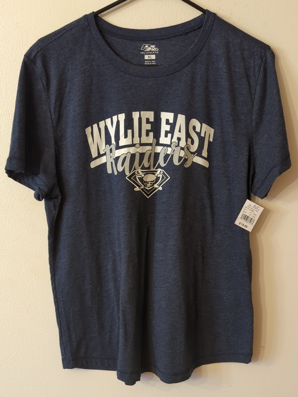 NWT Pel Athletic Wylie East Raiders Navy Graphic Tee Women's XL
